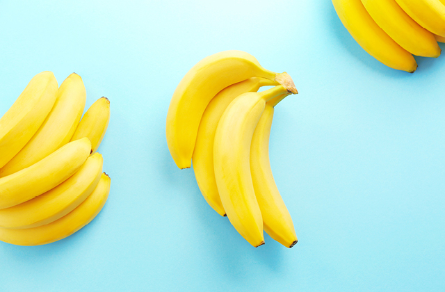 Bananas on a blue background